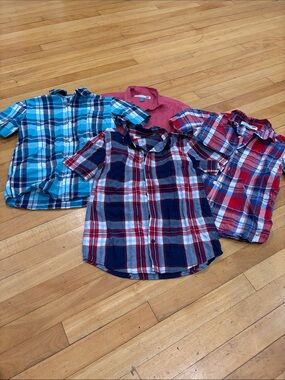Boys Short Sleeve Button up Shirts